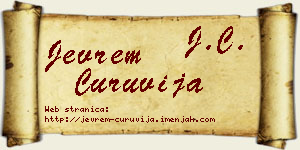 Jevrem Ćuruvija vizit kartica